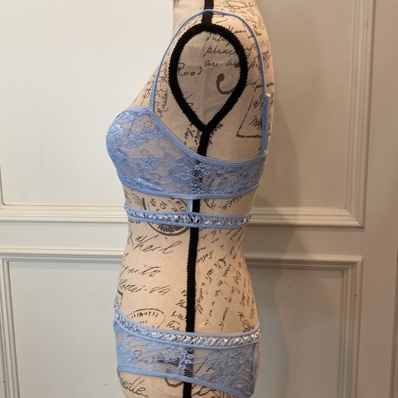 G-World Intimates 3pc Sexy Lace Robe Cutout Bra & Panty Set - Size: OS - Picture 10 of 10